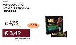 Prezzemolo e Vitale Nuii cioccolato fondente e noci del brasile x3 offerta