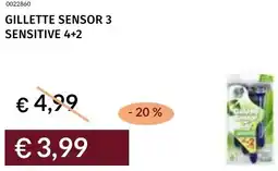 Prezzemolo e Vitale Gillette sensor 3 sensitive 4+2 offerta