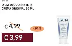 Prezzemolo e Vitale Lycia deodorante in crema original offerta