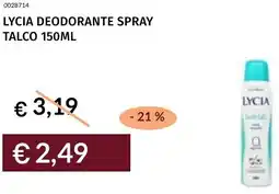 Prezzemolo e Vitale Lycia deodorante spray talco offerta