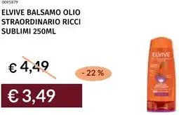 Prezzemolo e Vitale Elvive balsamo olio straordinario ricci sublimi offerta