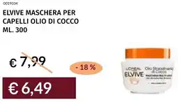 Prezzemolo e Vitale Elvive maschera per capelli olio di cocco offerta