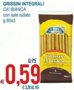 MD Discount Grissini integrali 180 g(ml) offerta