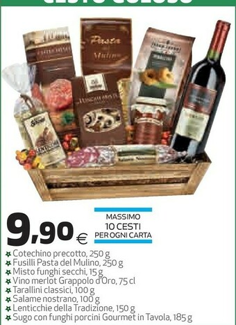 Coop Massimo 10 cesti per ogni carta offerta