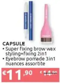 Ipersoap CAPSULE Super fixing brow wax styling+fixing 2in1 offerta