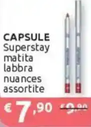 Ipersoap CAPSULE Superstay matita labbra nuances assortite offerta