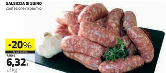 Coop Salsiccia di suino offerta