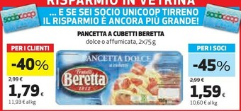 Coop Pancetta a cubetti offerta