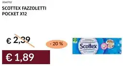 Prezzemolo e Vitale Scottex fazzoletti pocket x12 offerta