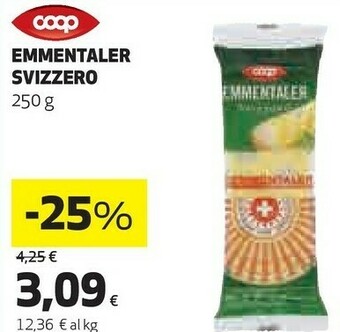 Coop Coop - emmentaler svizzero 250 g(ml) offerta