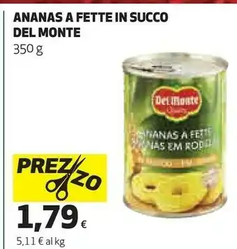Coop Ananas a fette in succo 350 g offerta