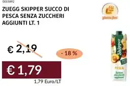 Prezzemolo e Vitale Zuegg skipper succo di pesca senza zuccheri aggiunti offerta