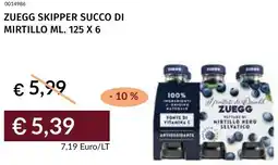 Prezzemolo e Vitale Zuegg skipper succo di mirtillo offerta