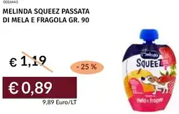 Prezzemolo e Vitale Melinda squeez passata di mela e fragola offerta