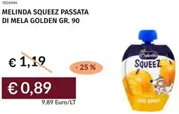 Prezzemolo e Vitale Melinda squeez passata di mela golden offerta