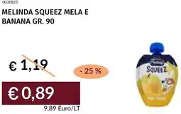 Prezzemolo e Vitale Melinda squeez mela e banana offerta