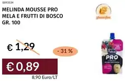 Prezzemolo e Vitale Melinda mousse pro mela e frutti di bosco offerta