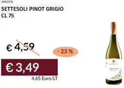Prezzemolo e Vitale Settesoli pinot grigio offerta