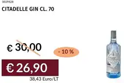 Prezzemolo e Vitale Citadelle gin offerta