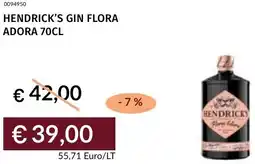 Prezzemolo e Vitale Hendrick's gin flora adora offerta