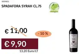 Prezzemolo e Vitale Spadafora syrah offerta
