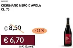 Prezzemolo e Vitale Cusumano nero d'avola offerta