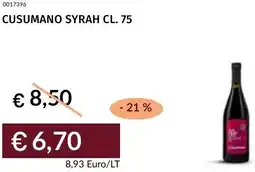 Prezzemolo e Vitale Cusumano syrah offerta