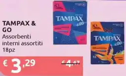 Ipersoap TAMPAX & GO Assorbenti interni assortiti 18pz offerta