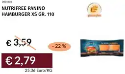 Prezzemolo e Vitale Nutrifree panino hamburger xs offerta