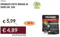 Prezzemolo e Vitale Probios keto bread ai semi offerta