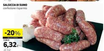 Ipercoop Salsiccia di suino offerta