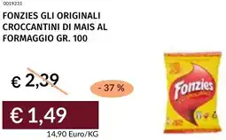 Prezzemolo e Vitale Fonzies gli originali croccantini di mais al formaggio offerta