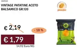 Prezzemolo e Vitale Vintage patatine aceto balsamico offerta