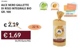 Prezzemolo e Vitale Alce nero gallette di riso integrale bio offerta