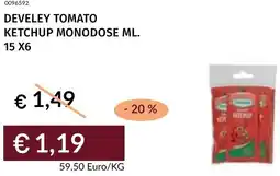 Prezzemolo e Vitale Develey tomato ketchup monodose offerta