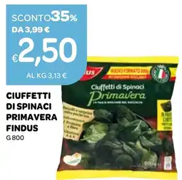 Ekom Ciuffetti di spinaci primavera FINDUS offerta