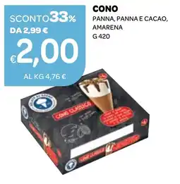 Ekom Cono panna, panna e cacao, amarena offerta