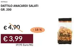 Prezzemolo e Vitale Dattilo anacardi salati offerta