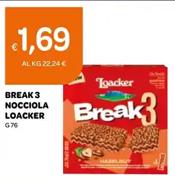 Ekom Break 3 nocciola LOACKER offerta