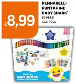 Ekom Pennarelli punta fine baby shark offerta