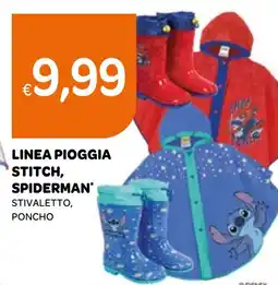 Ekom Linea pioggia stitch, spiderman offerta