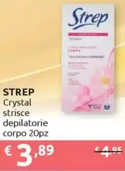 Ipersoap STREP Crystal strisce depilatorie corpo 20pz offerta