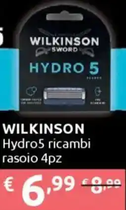 Ipersoap WILKINSON Hydro5 ricambi rasoio 4pz offerta
