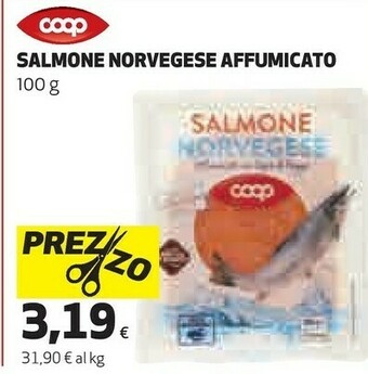 Ipercoop Salmone norvegese affumicato offerta