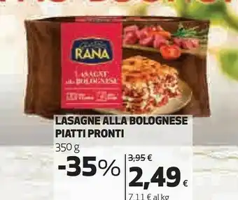 Ipercoop Giovanni rana - lasagne alla bolognese 350 g(ml) offerta