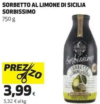Ipercoop Sorbissimo sorbetto al limone di sicilia offerta