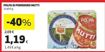 Ipercoop Polpa di pomodoro offerta