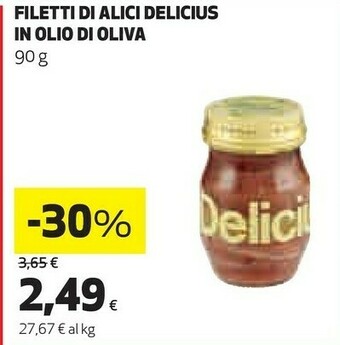 Ipercoop Filetti di alici in olio di oliva offerta