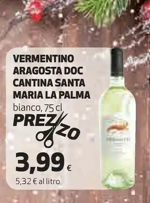 Ipercoop Vermentino aragosta doc 750 ml offerta