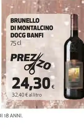Ipercoop Brunello di montalcino docg 750 ml offerta